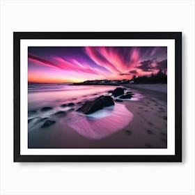 Sunset At The Beach 560 Art Print