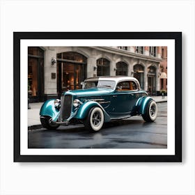 Hot rod vintage car 2 Art Print