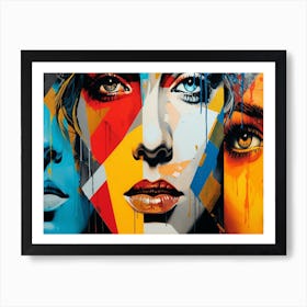 Three Faces Of Women Art Print