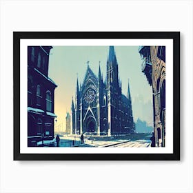 Church In The Snow 1 Art Print