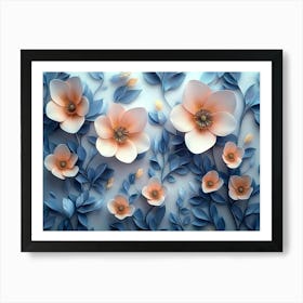 3d Artwork Flower 2 Art Print