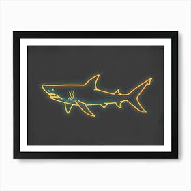 Neon Orange Carpet Shark 5 Art Print