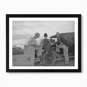 Untitled Photo, Possibly Related To Pea Pickers Talking In Camp, Canyon County, Idaho, These Pickers Travel With The Art Print