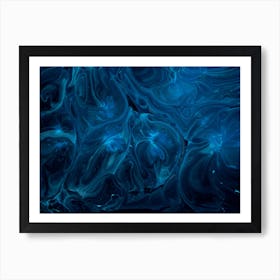 Abstract Blue Painting Art Print