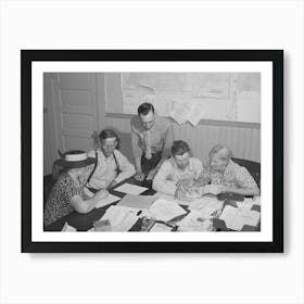 Fsa (Farm Security Administration) Clients Making Plans For Farms In County Supervisor S Office, Grangeville, Idaho Art Print