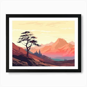 Landscape With A Tree 1 Art Print