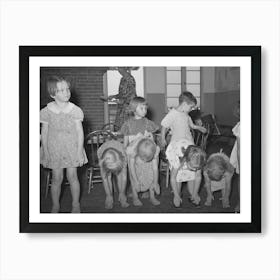 Children Taking Setting Up Exercises At The Wpa (Work Projects Administration) Nursery School At Agua Fria Migratory Art Print