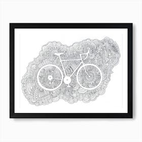 Bike Drawing Meditation Art Print
