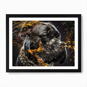 Dog Art Illustration In A Painting Style 05 Art Print