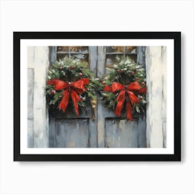 Christmas Door 2 Art Print