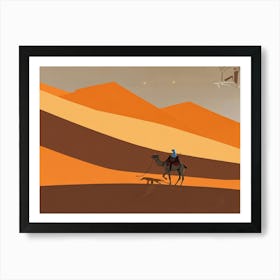 Camel In The Desert 8 Art Print