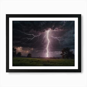 Lightning In The Sky 18 Art Print