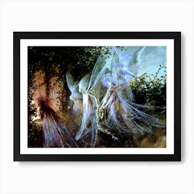 "Fairy Passage" 1865 - Fairies Looking Through a Gothic Window by British 'Dark Fairytale' Painter John Anster Fitzgerald (1819-1906) Fairies Glen Fairycore Antique Ancient Vintage Fairycore Witchcore Sprite Famous Beautiful Remastered High Definition Art Print