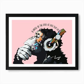 Ape Music Lover Art Print