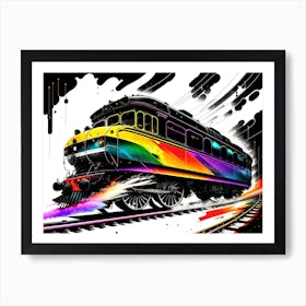 Train On The Tracks 3 Art Print