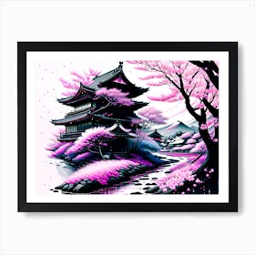 Sakura Blossom Painting 6 Art Print