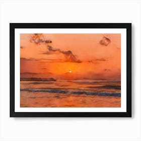 Sunset At The Beach Art Print