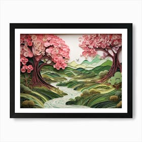 Blossoming Spring Garden - Vibrant Floral Paper Poster