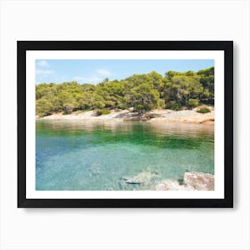 Forest on a Mediterranean Island Beach Art Print