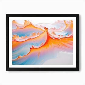 Abstract Image Of A Colorful Liquid Splash Art Print