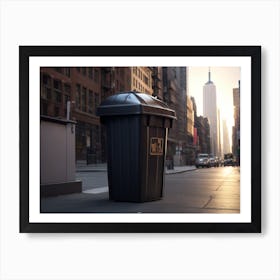 Trash Can On The Street of New York Art Print