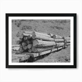 Logs On Flatcar Which Take Them Into Town From Mountain Logging Camp, Baker County, Oregon By Russell Lee Art Print