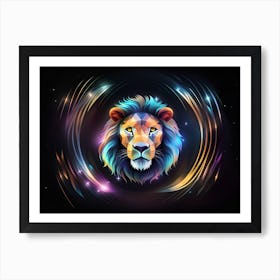 Abstract Lion 1 Art Print