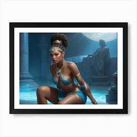 Beautiful And Sexy African American Princess 15 Art Print