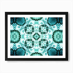 Blue And Green Pattern 1 Art Print