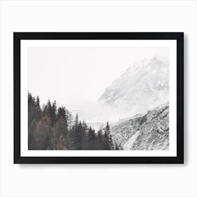 Mountain Forest Winter Art Print