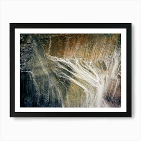 Water Crashing Against Rocky Coastline Art Print