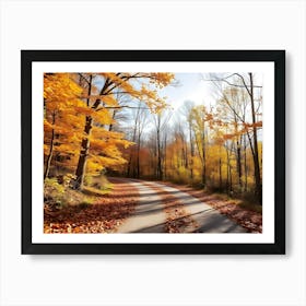 Autumn Road 2 Art Print