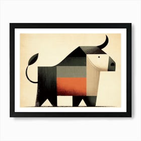 Compact Bull Art Print