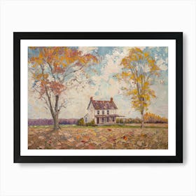 House In The Fall 1 Art Print