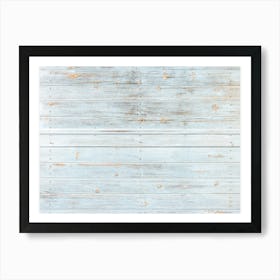 Blue Painted Wood Background Art Print