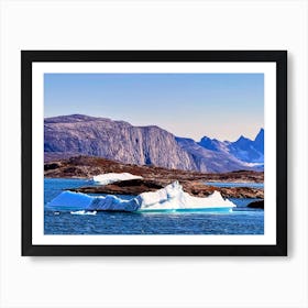 Icebergs In The Water (Greenland Series) 1 Art Print