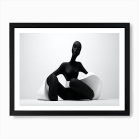 Black And White Sculpture Art Print