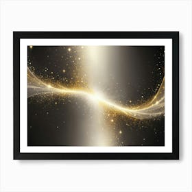 Christmass style sparkling silver black gold background 1 Art Print