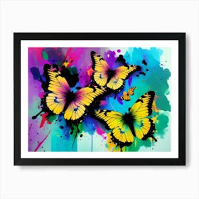 Colorful Butterflies 144 Póster