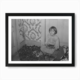 Daughter Of Fsa (Farm Security Administration) Client With Butter Nuts, Farm Near Bradford, Vermont Art Print