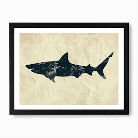 Goblin Shark Silhouette 4 Art Print