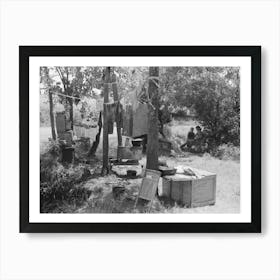 Untitled Photo, Possibly Related To Camp By The Roadside Near Spiro, Oklahoma, This Family Did Agricultural Art Print