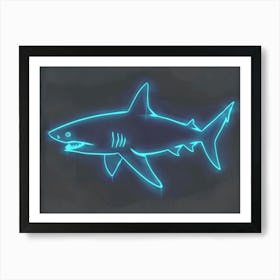 Neon White Tip Reef Shark 3 Art Print