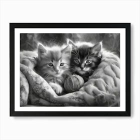 Cosy Kittens 1 Art Print