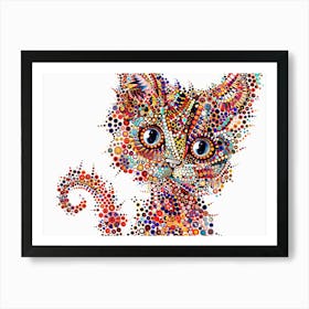 Polka Dot Cat Art Print