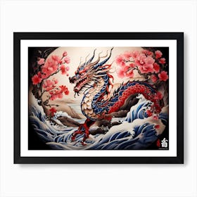 Dragon In The Water 2 Art Print