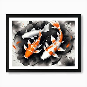 Koi Fish Painting Art Print