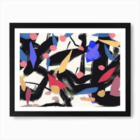 Abstract Painting leaves Art Print