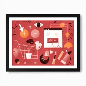 Online Shopping Art Print