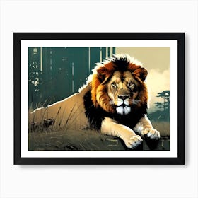 Lion Painting 60 Art Print